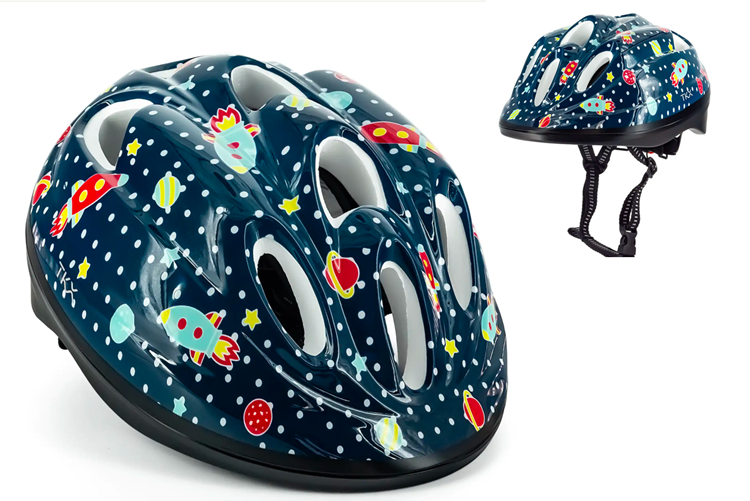 CASCO BICICLETA TKX NIO MV5 AZUL COHETES Talla M (48-52)